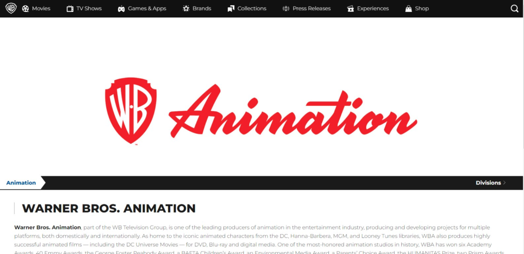 Warner Bros. Animation Studio Service
