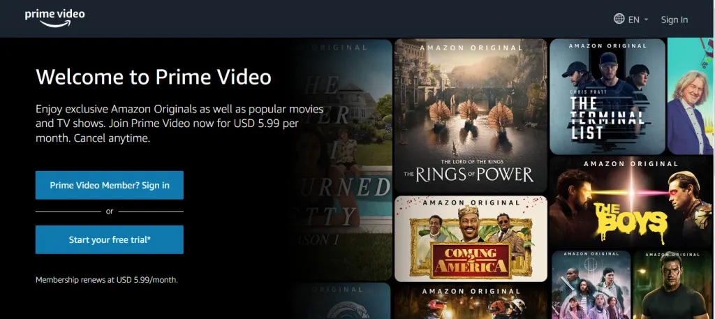 Amazon Prime - Anime Streaming Website to Download Paid