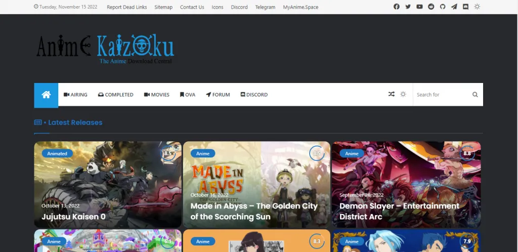 Animekaizoku - Anime Streaming Website to Download Free