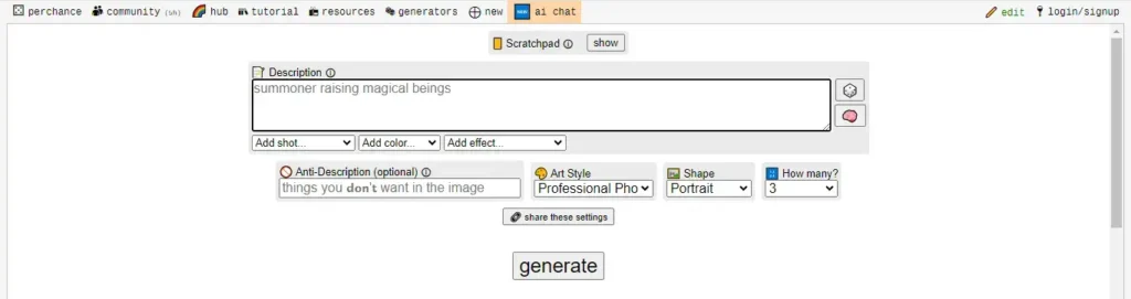 Enter Your Prompt - Perchance AI
